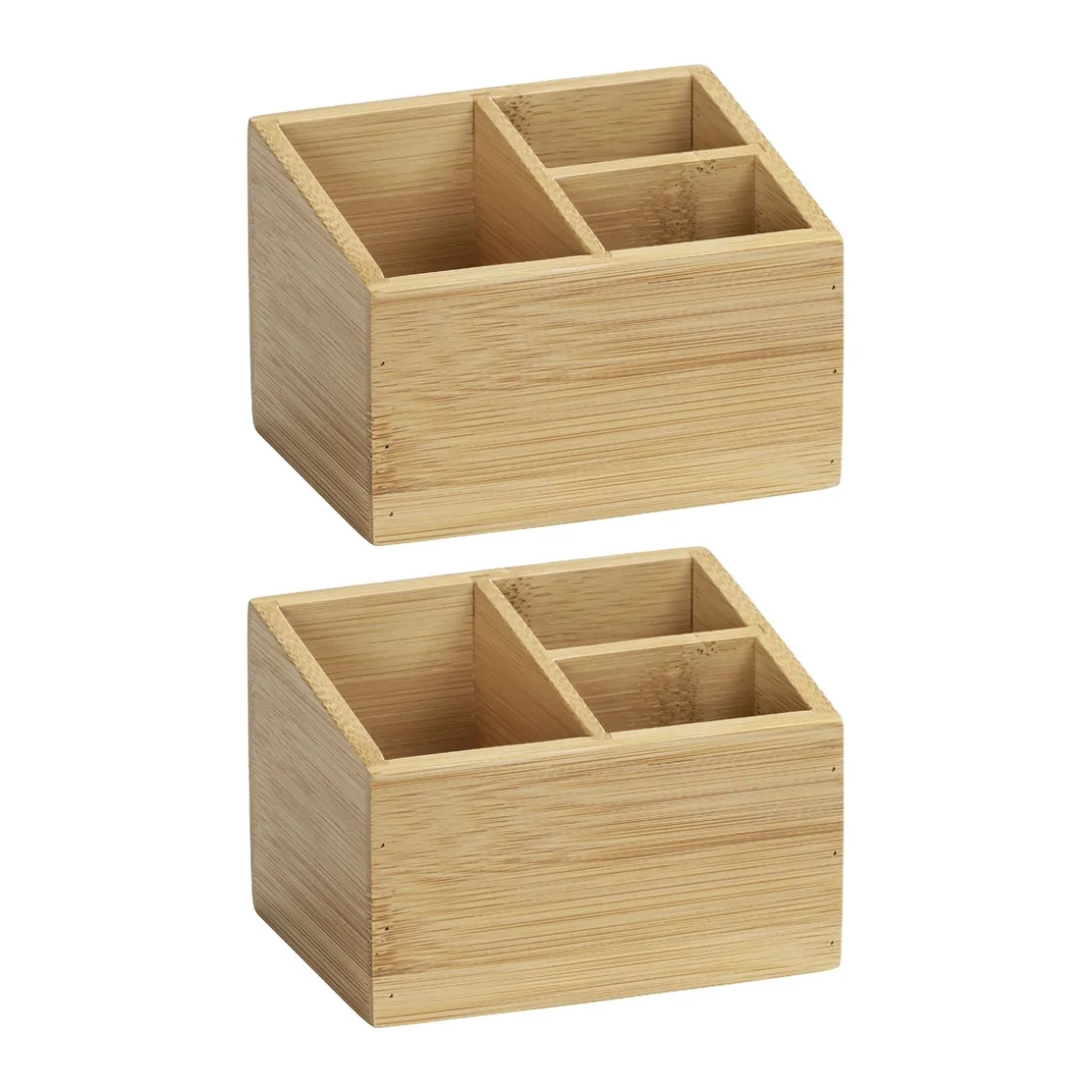 Wenko Bambus Organizer Terra 3 Fächer 2er Set