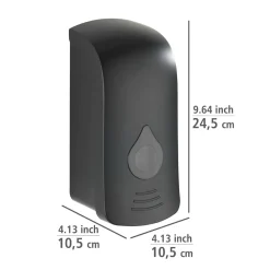 Wenko Desinfektionsmittel-Spender Ranera L Schwarz Seifenspender und Desinfektionsspender Füllmenge 740 ml