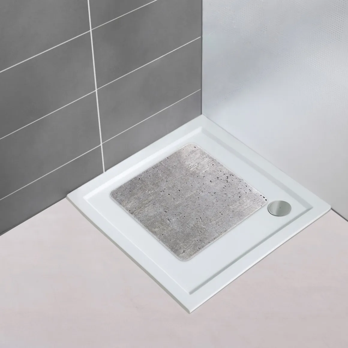 Wenko Duscheinlage Concrete 54 x 54 cm