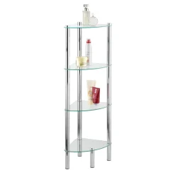 Wenko Eckregal Yago mit 4 Glasablagen