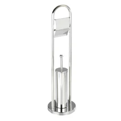 Wenko Exclusiv Stand WC-Garnitur Vasto Edelstahl rostfrei