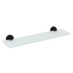 Wenko Glas Wandablage Bosio Black Edelstahl matt rostfrei