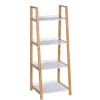 Wenko Regal Finja aus Bambus mit 4 Etagen 43 x 112 x 36 cm
