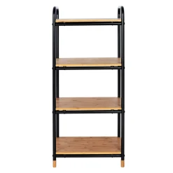 Wenko Regal Loft aus Bambus mit 4 Etagen Badezimmerregal Wohnregal