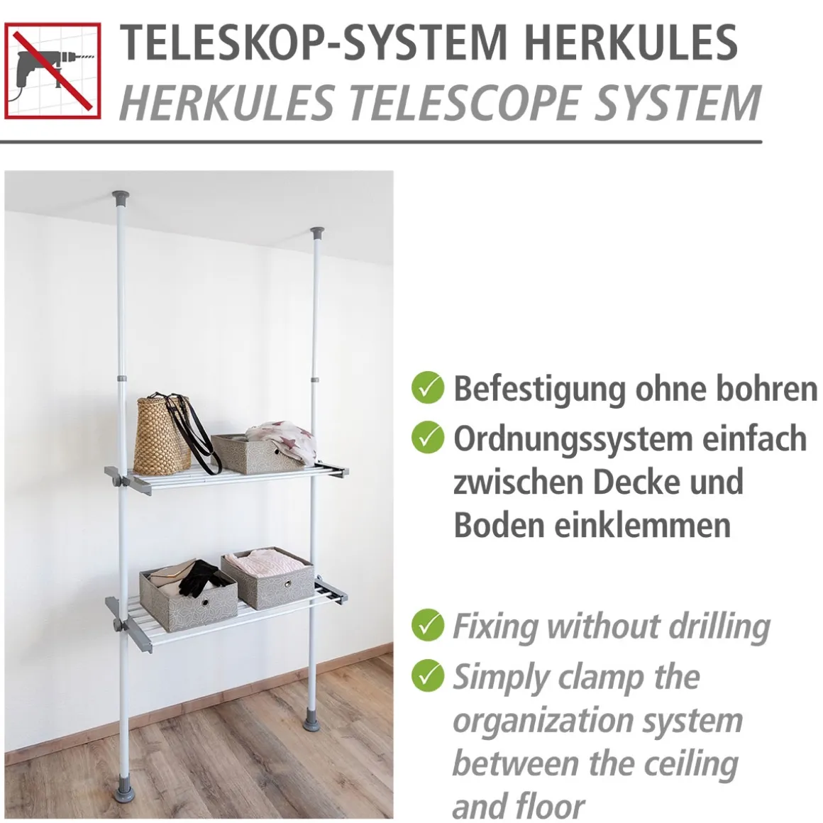 Wenko Regalboden Herkules 73-120 cm