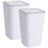 Wenko Schwingdeckeleimer Candy White 2er Set je 6 L