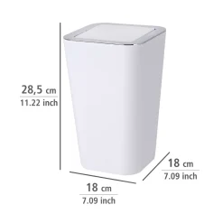 Wenko Schwingdeckeleimer Candy White 2er Set je 6 L
