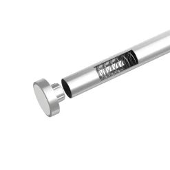 Wenko Teleskop-Duschstange Luz 110 - 185 cm Chrom Ausziehbare Duschvorhangstange aus rostfreiem Edelstahl