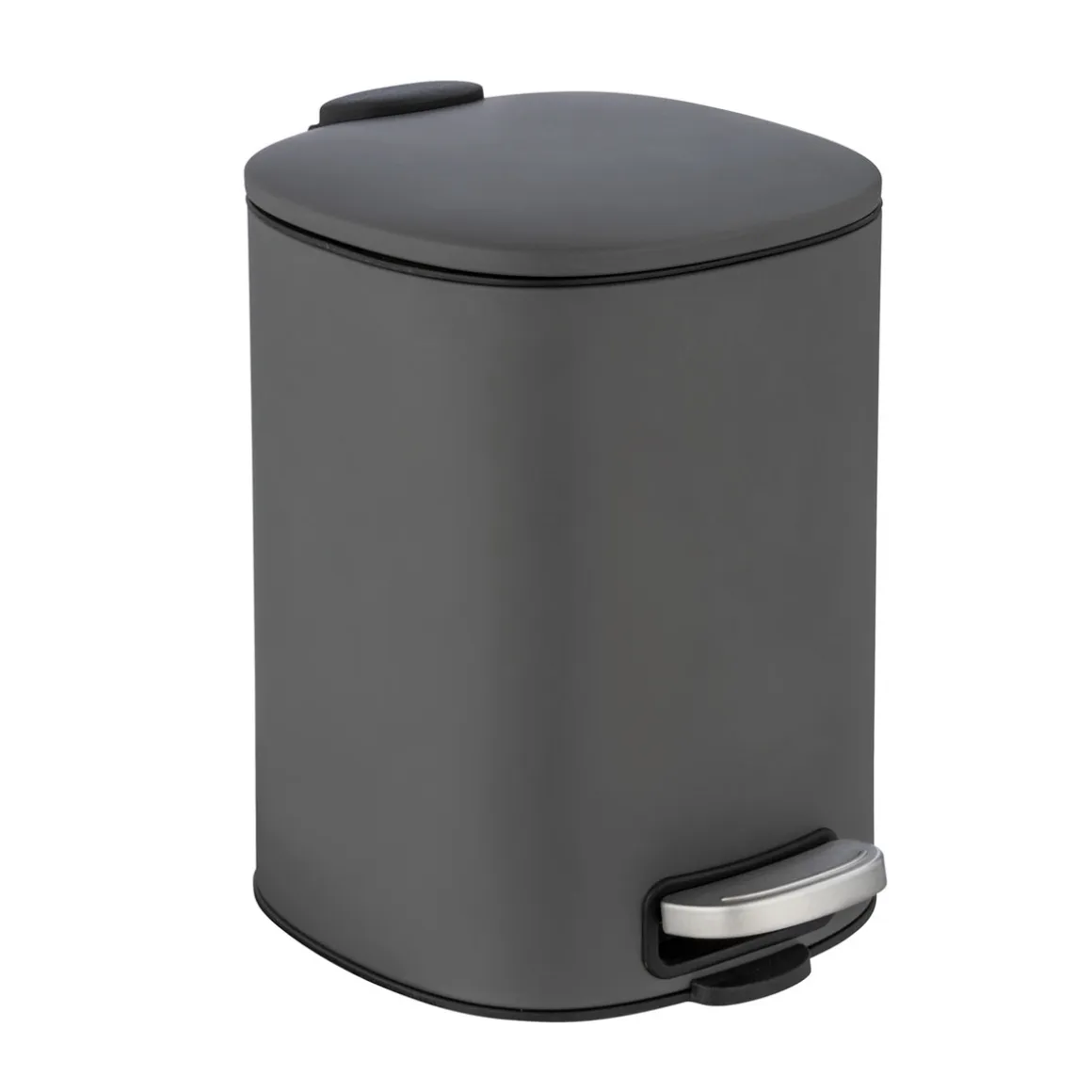 Wenko Treteimer Alassio Grau 5 L Easy-Close Absenkautomtik