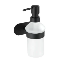 Wenko Turbo-Loc Edelstahl Seifenspender Orea Black Matt Flüssigseifen-Spender Befestigen ohne bohren ca 200 ml