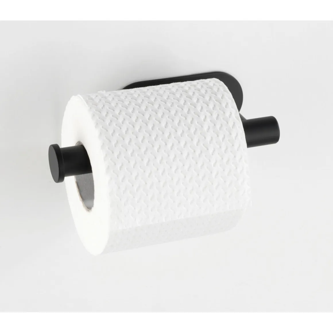 Wenko Turbo-Loc Edelstahl Toilettenpapierhalter Orea Black Matt WC-Rollenhalter Befestigen ohne bohren