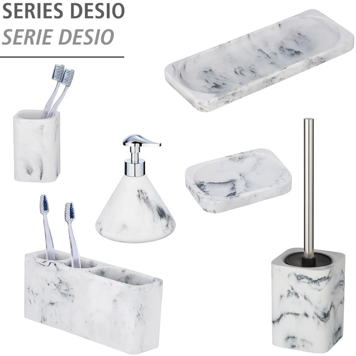Wenko WC-Garnitur Desio WC-Bürstenhalter