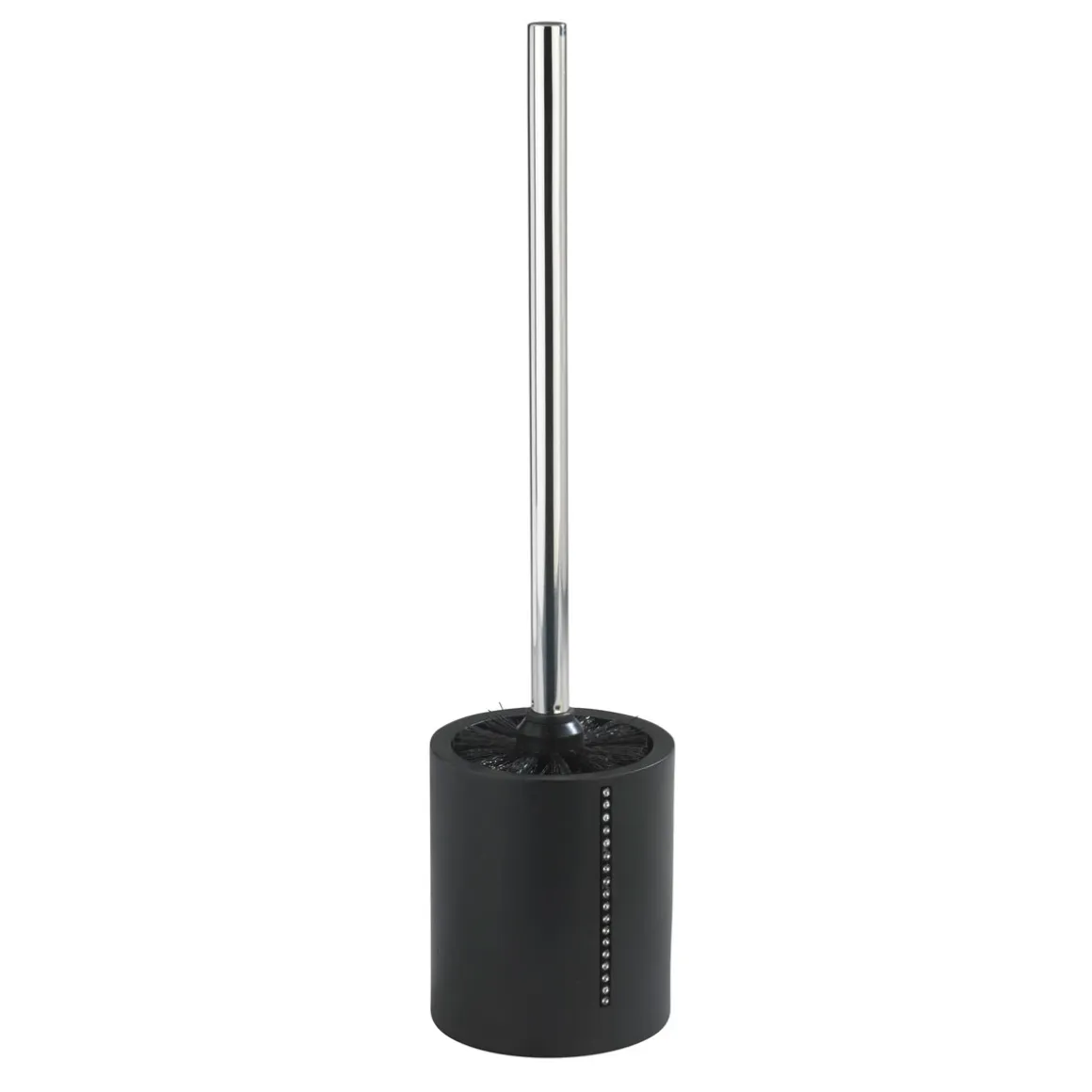 Wenko WC-Garnitur Diamond Schwarz mit Strass-Steinen