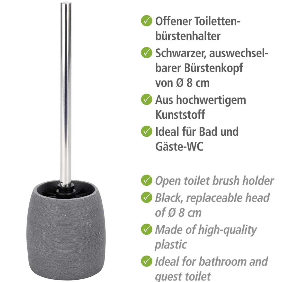 Wenko WC-Garnitur Goa Grau