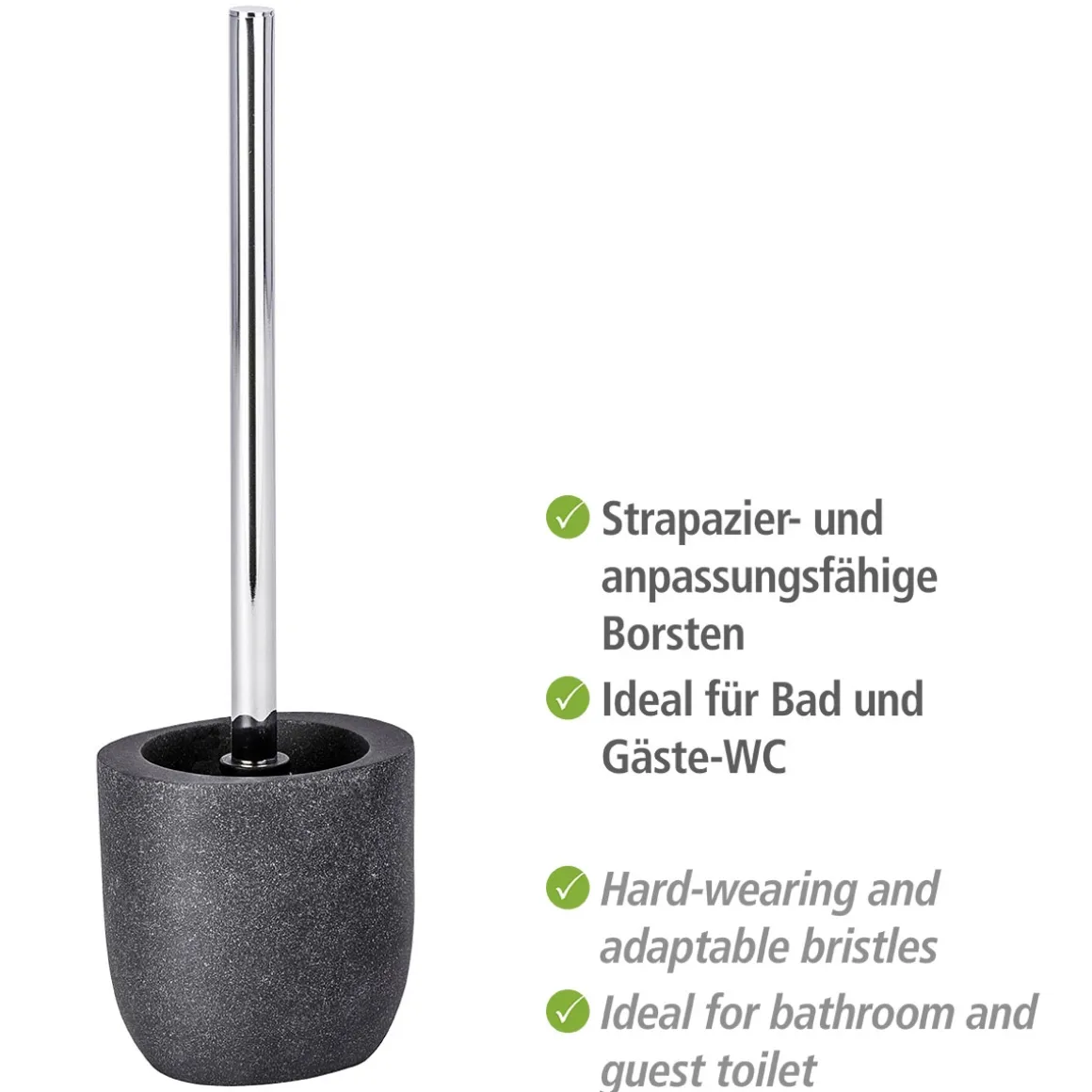 Wenko WC-Garnitur Puro Anthrazit
