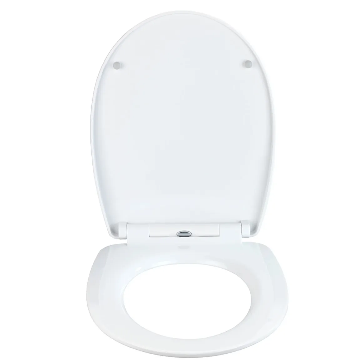 Wenko WC-Sitz Polar mit Hochglanz-Oberfläche Toilettensitz mit Absenkautomatik Schnellbefestigung aus bruchstabilem Thermoplast
