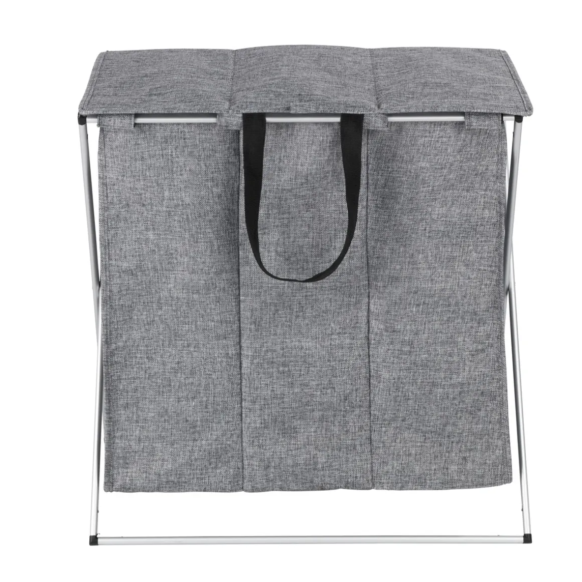 Wenko Wäschesammler Trio Top Grau meliert Wäschekorb 118 l