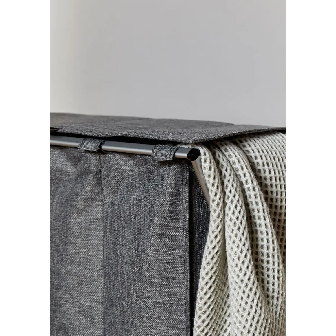Wenko Wäschesammler Trio Top Grau meliert Wäschekorb 118 l