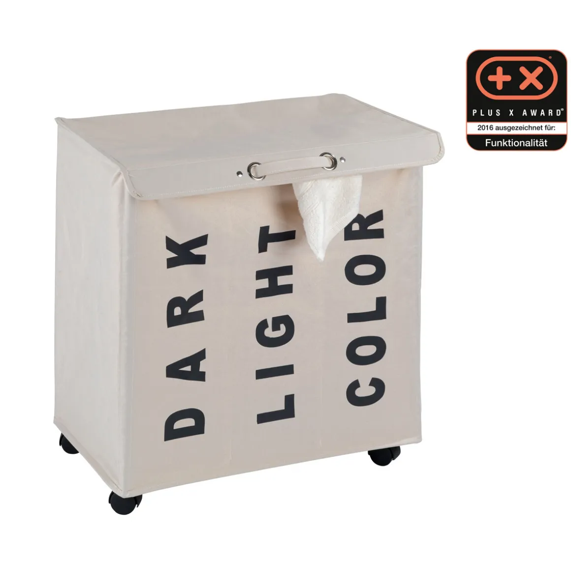 Wenko Wäschesammler Trivo Beige Wäschekorb 116 l