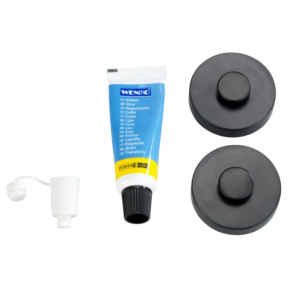 Wenko Adapter Schwarz Befestigen ohne bohren Power-Loc