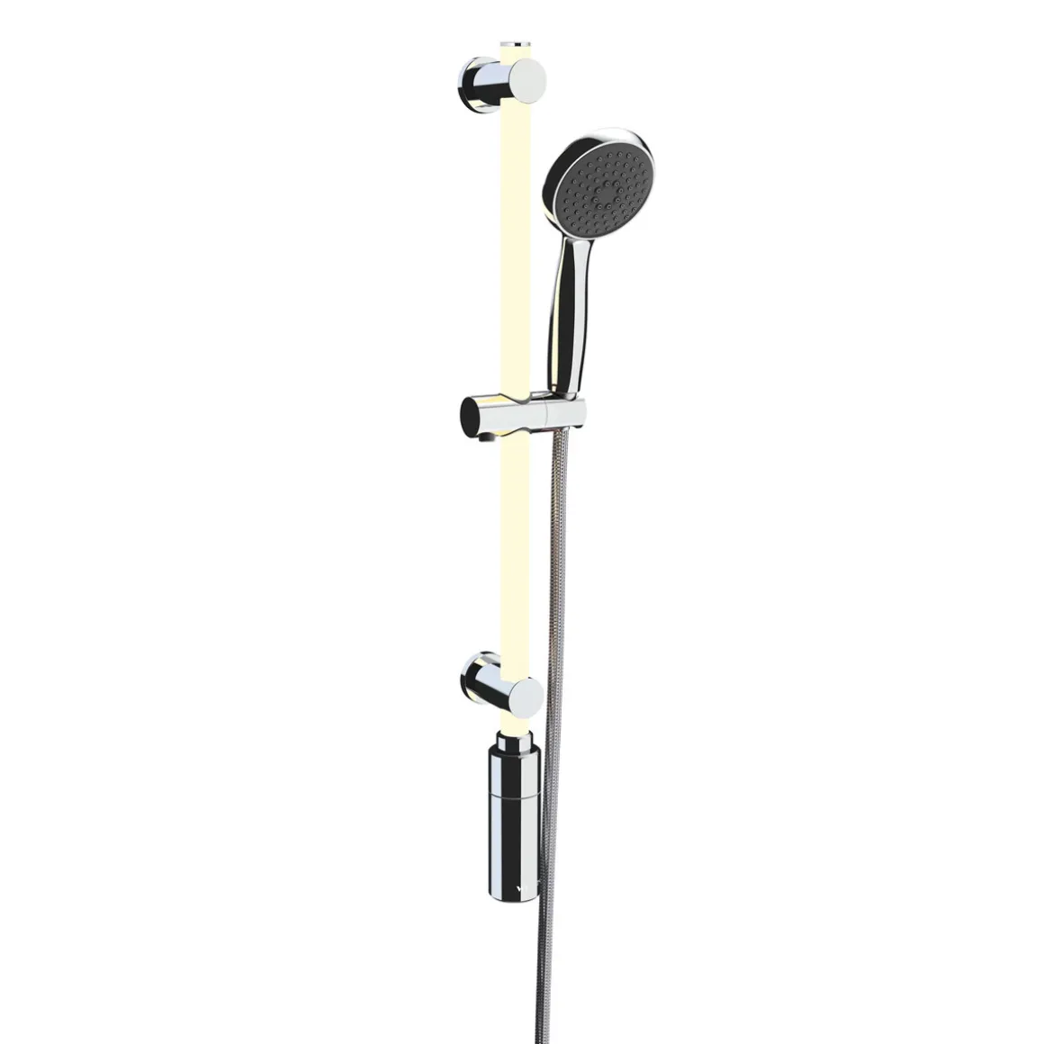 Wenko Duschstangen-Set LED beleuchtet 74 cm