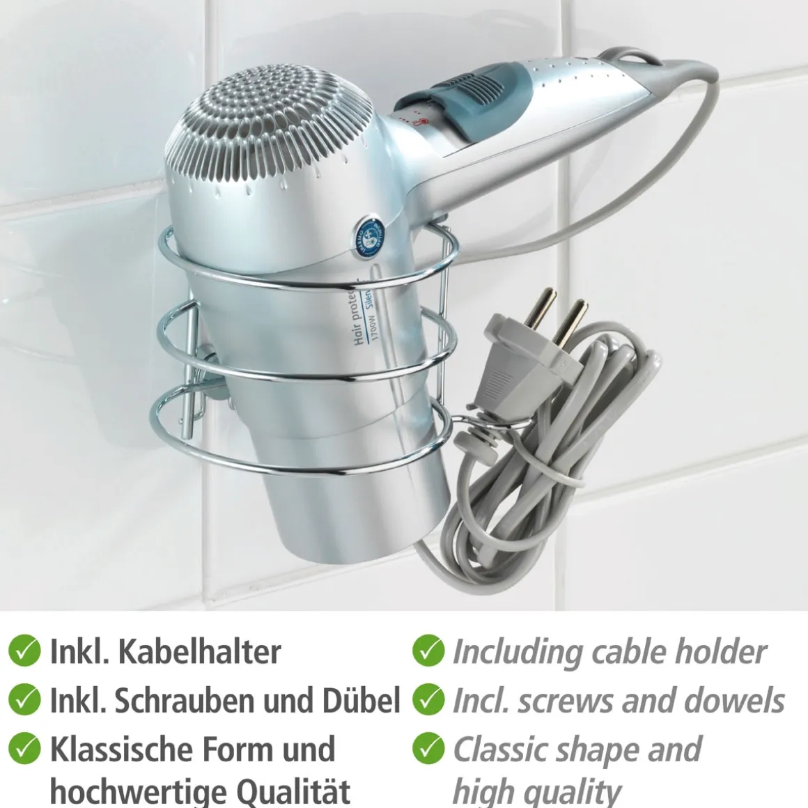 Wenko Haartrocknerhalter Classic