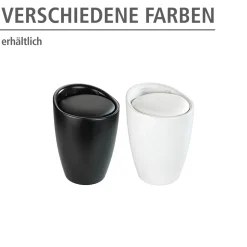 Wenko Hocker Candy weiß mit Wäschesack