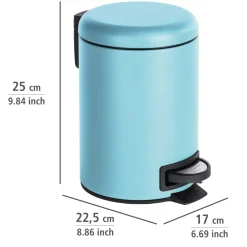Wenko Kosmetik Treteimer Leman blau 3 L
