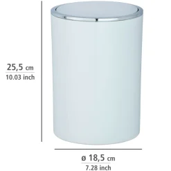 Wenko Schwingdeckeleimer Inca weiß 5 L