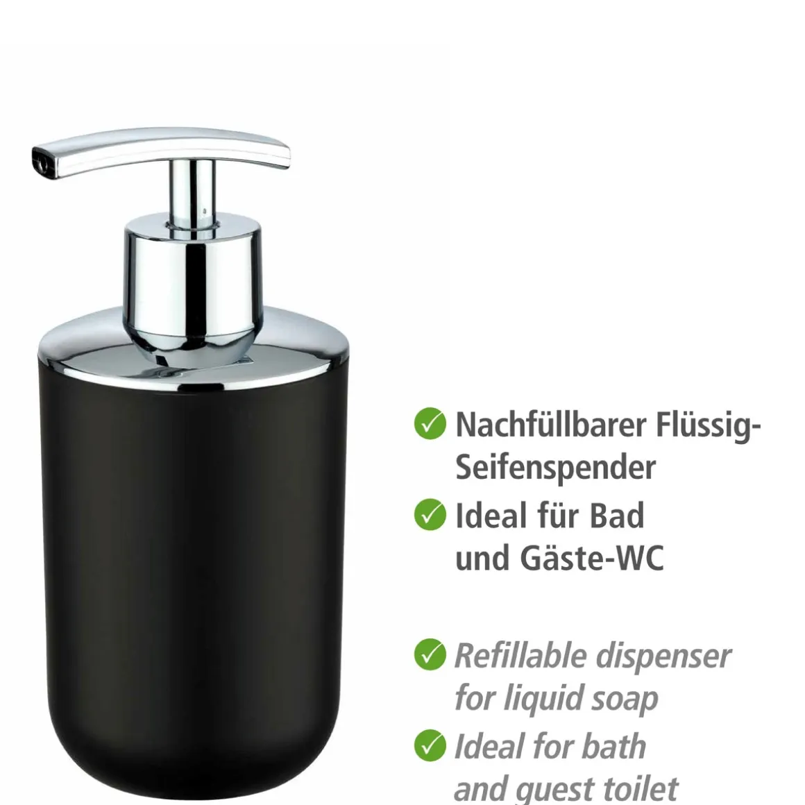 Wenko Seifenspender Brasil schwarz 320 ml