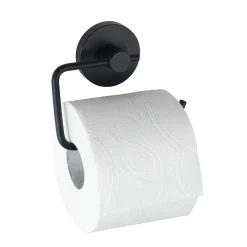 Wenko Toilettenpapierhalter Milazzo Schwarz Befestigen ohne bohren Vacuum-Loc
