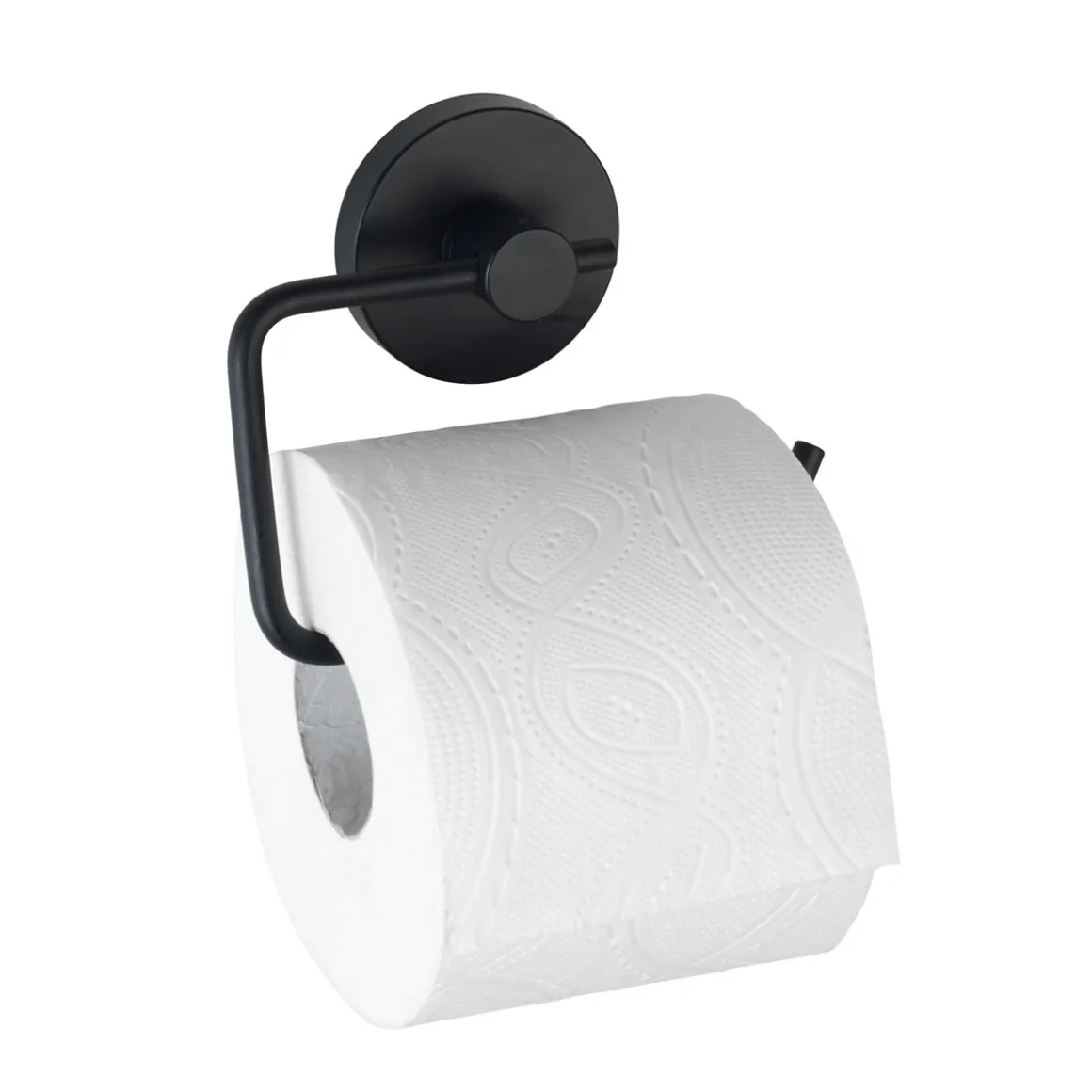 Wenko Toilettenpapierhalter Milazzo Schwarz Befestigen ohne bohren Vacuum-Loc