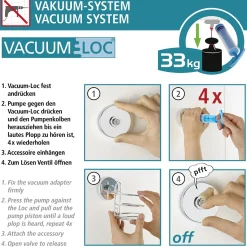 Wenko Toilettenpapierhalter Milazzo Schwarz Befestigen ohne bohren Vacuum-Loc