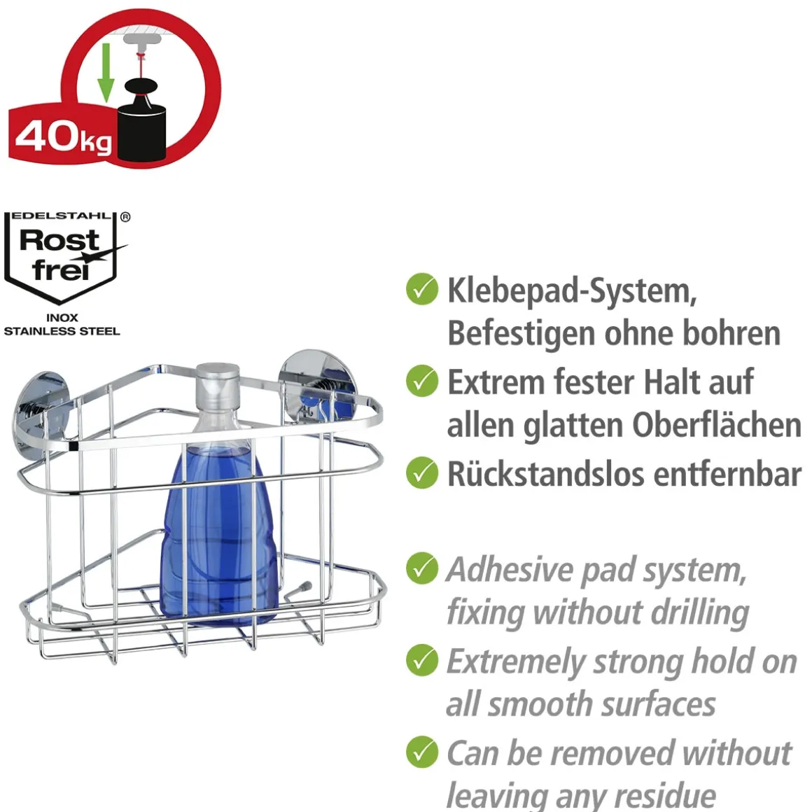 Wenko Turbo-Loc Eckablage