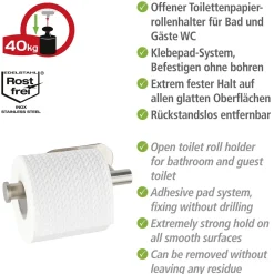 Wenko Turbo-Loc Toilettenpapierhalter Orea