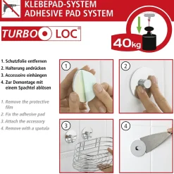 Wenko Turbo-Loc Toilettenpapierhalter Orea Shine