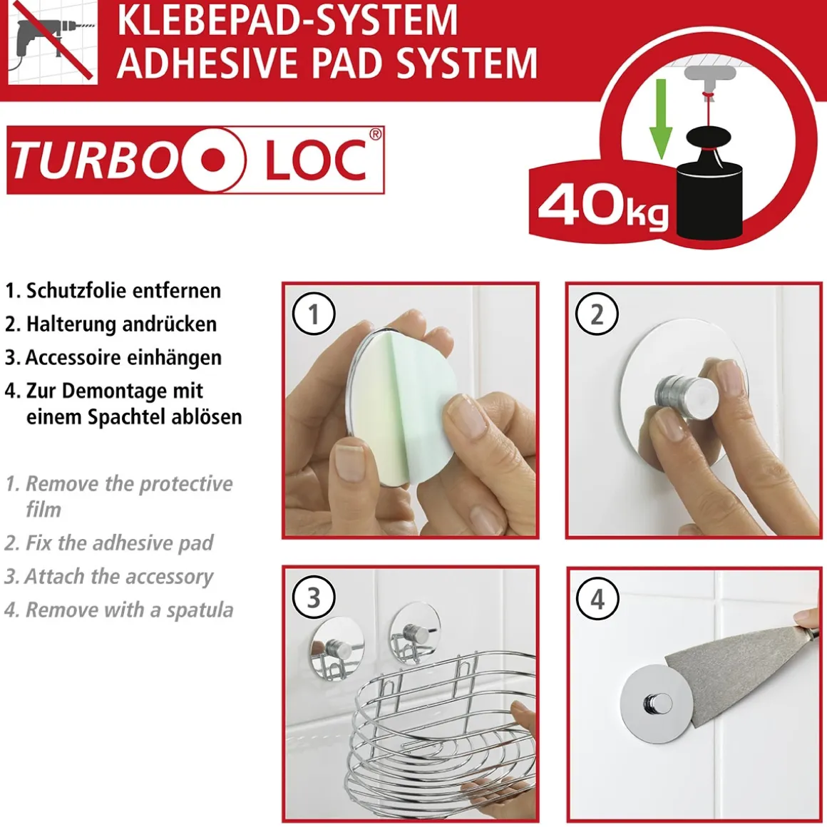 Wenko Turbo-Loc Toilettenpapierhalter Orea Shine