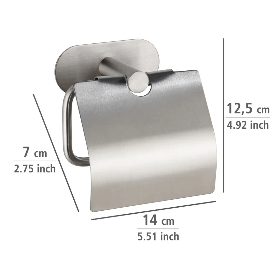 Wenko Turbo-Loc Toilettenpapierhalter Orea mit Deckel