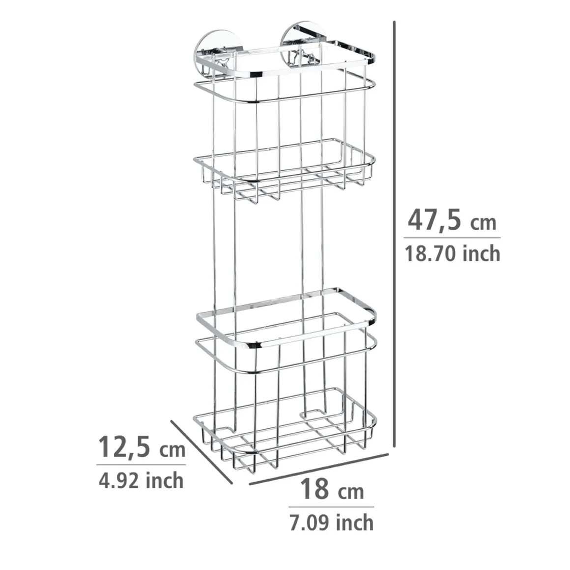 Wenko Turbo-Loc Wandregal 2 Etagen