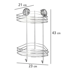 Wenko Vacuum-Loc Eckregal 2 Etagen