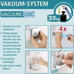 Wenko Vacuum-Loc Toilettenpapierhalter Quadro
