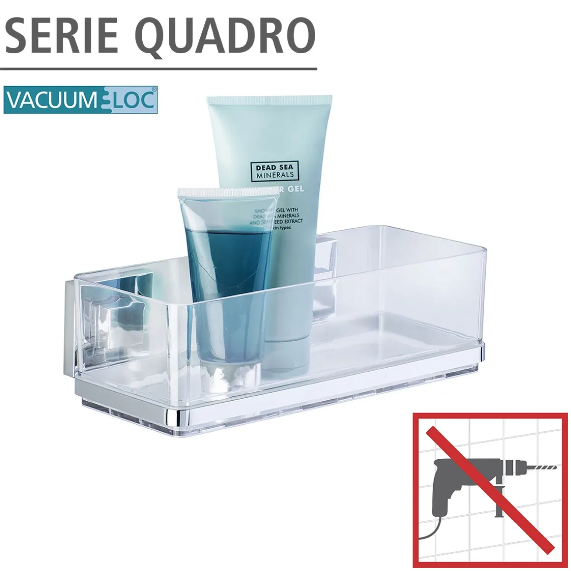 Wenko Vacuum-Loc Wandablage Quadro