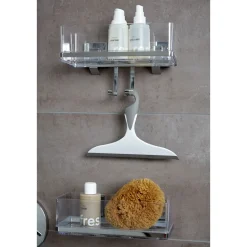 Wenko Vacuum-Loc Wandablage Quadro mit Haken