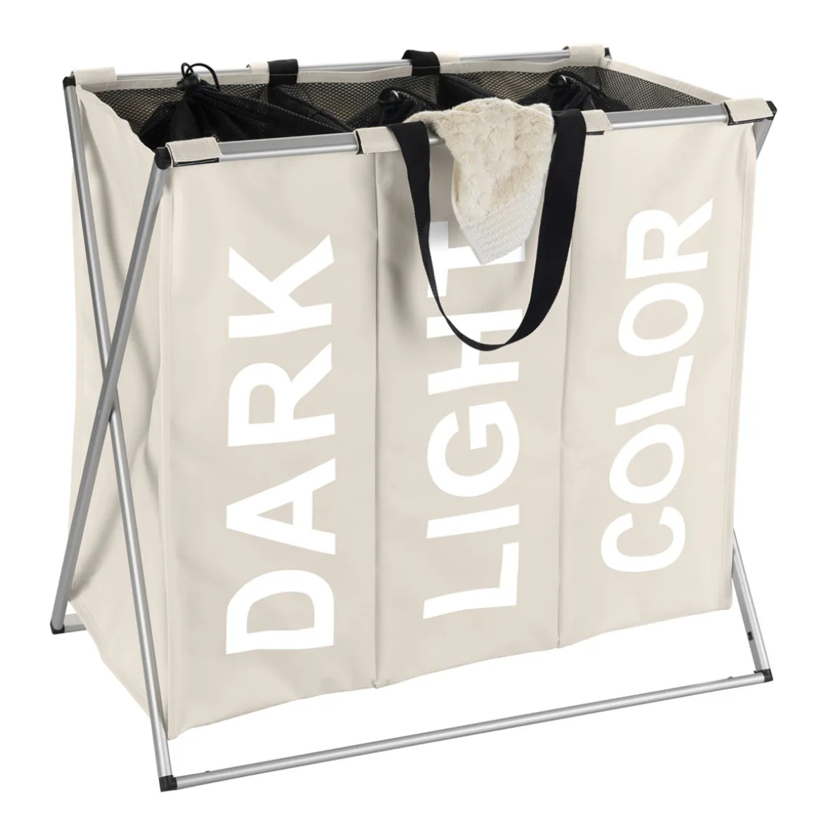 Wenko Wäschesammler Trio beige 130 l