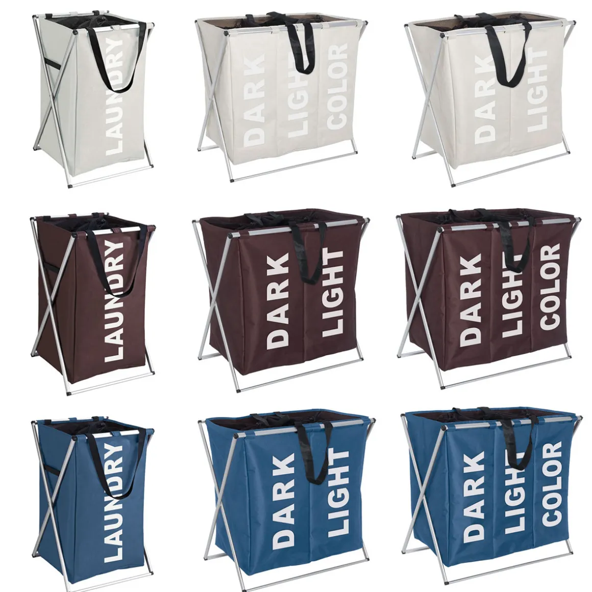 Wenko Wäschesammler Trio beige 130 l