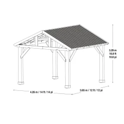 Westmann Pavillon Yukon 1412 426,72x365,76x330,18cm Natur