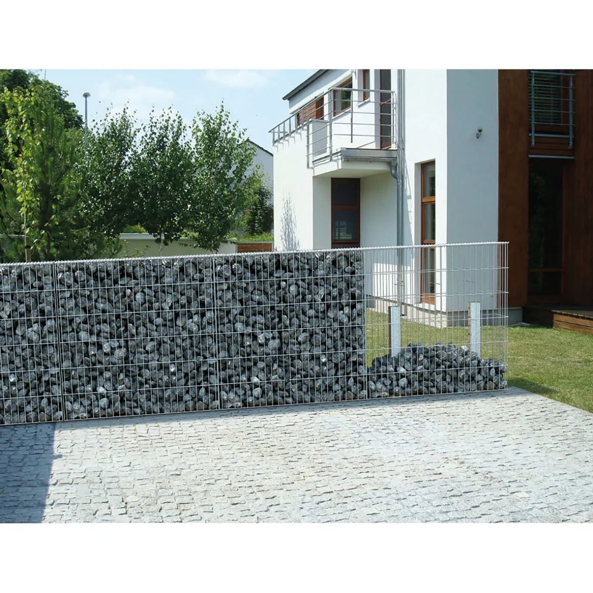 Wilk Gabionen-Zaun 200 x 180 x 25 cm