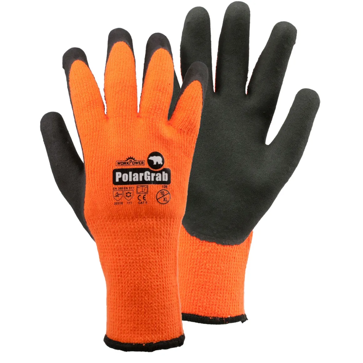 Winterhandschuhe Polar Grad orange Größe 8