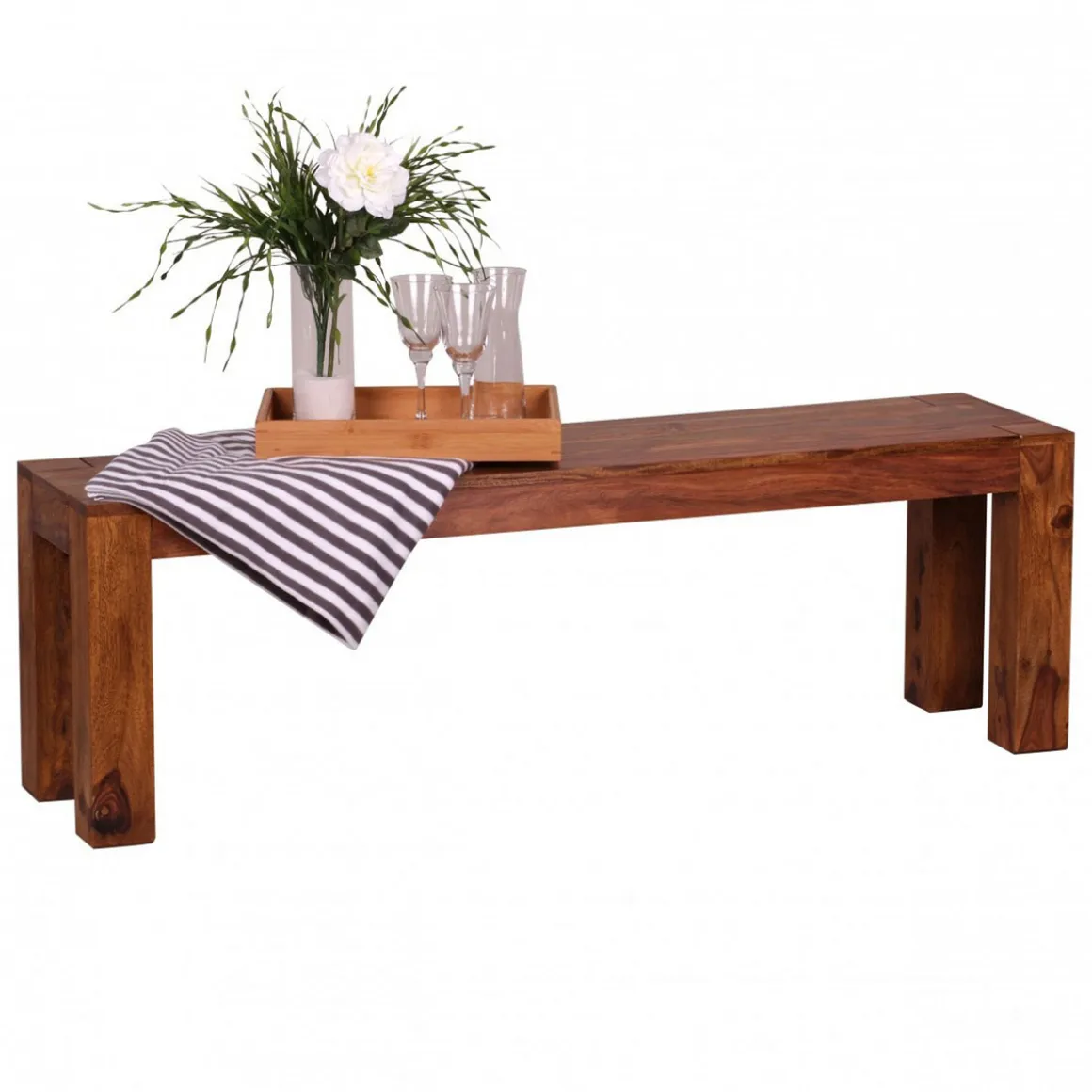 Wohnling Esszimmer-Sitzbank „Sheesham“, 140x35 cm