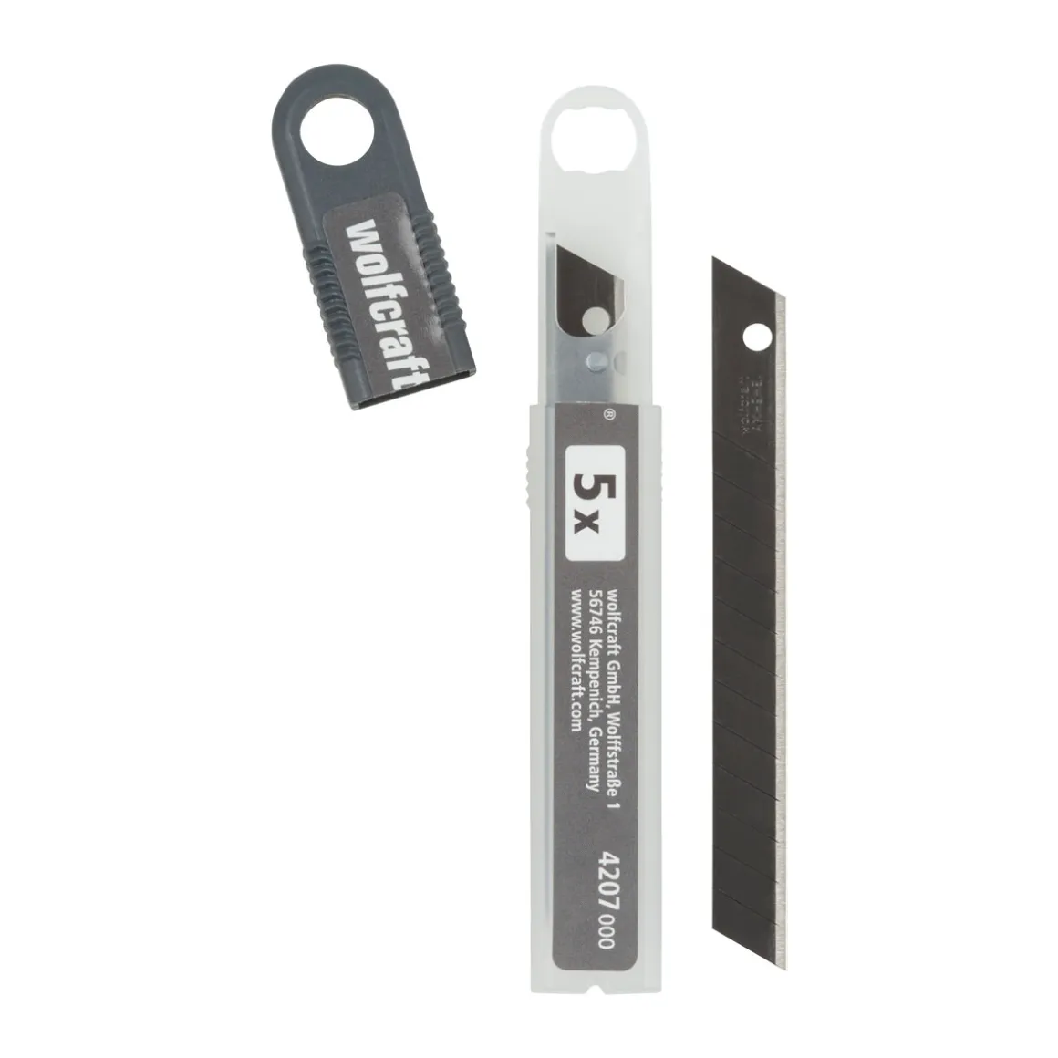 Wolfcraft 5 Profi-Sharp-Abbrechklingen 9 mm schwarz